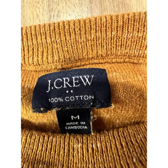 J.Crew Factory Budded Raglan Sleeve Crew Neck Sweater men's size M Harvest Gold - Picture 5 of 6